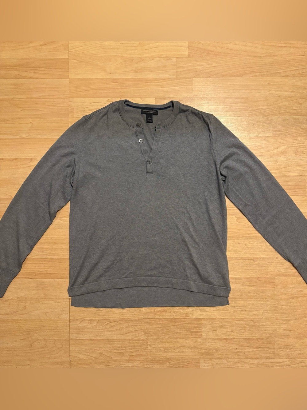 Banana Republic Silk Cashmere Sweater Men’s Medium Gray Luxury